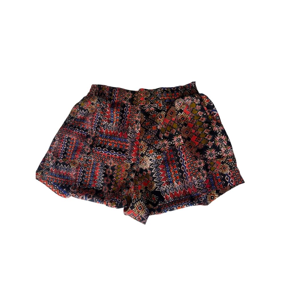 Women's Bohemian Geometric Tribal Print Pull-On Shorts